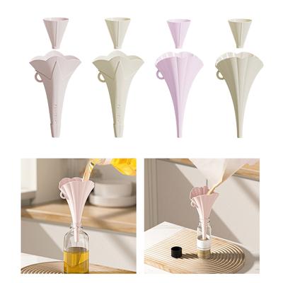 Универсальная мини-воронка для удобного наливания и фильтрации. Портативный набор воронок с цветочным дизайном для путешественников и домашних поваров.