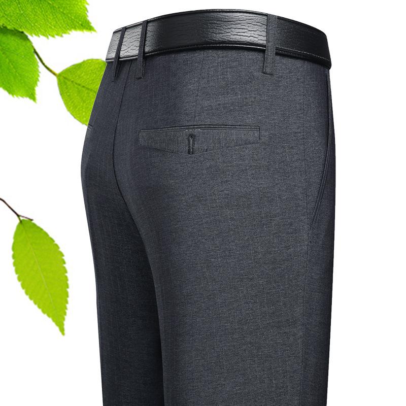 2024 Весна/Лето Новые мужские повседневные брюки среднего возраста Свободные прямые мужские брюки с высокой талией