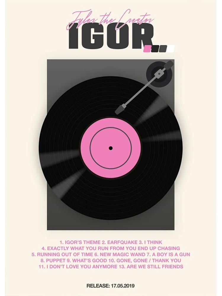 Рэпер Звезда Тайлер Создатель Цветочный мальчик Музыкальный постер Холст Картина Эстетическое настенное искусство для бара Кафе Комната Украшение дома