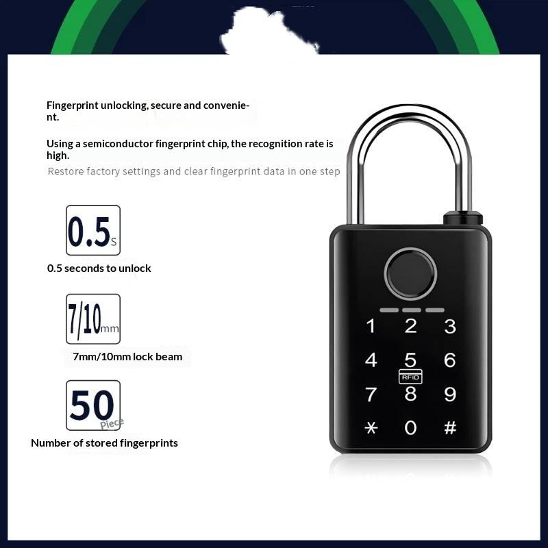 Waterproof Electronic Padlock Keyless Unlock Anti-Theft Security Lock for Warehouse Garage Gym Locker