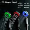 1pc Bathroom LED Shower Head Digital Temperature Control 3 Spraying Mode Water Saving Filter Shower Head Bathroom Accessories