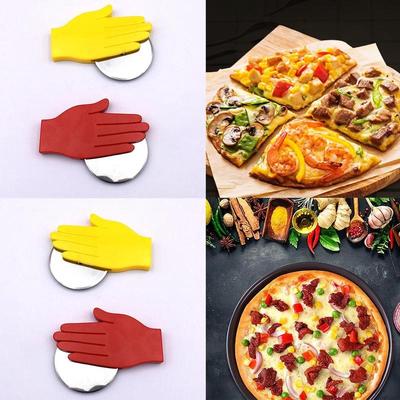 Пластиковый антипригарный нож для резки пиццы, колесо для резки лезвия, ручка для дома