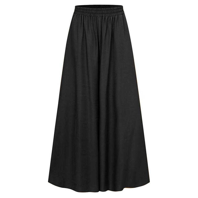 Women's Loose Elastic Waist Wide Leg Big Hem Beach Trousers