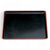 30cm Square Tray Lacquerware Made In Japan J-kitchens (Obon), Black, Red, Non-Slip, (ABS Resin),