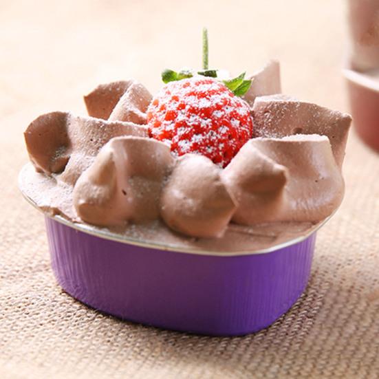 10 шт 100 мл формочки для торта в форме сердца сияющие цвета для выпечки алюминиевая фольга