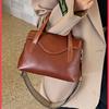 Сумка из натуральной кожи большой емкости с двойной диагональю, женская, из натуральной кожи, простая, повседневная, через плечо, для женщин