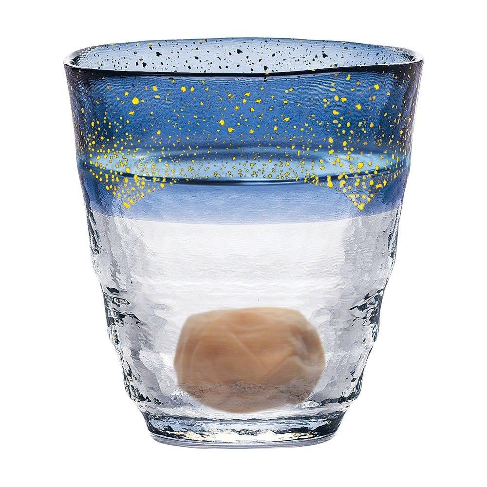 Toyo Sasaki Glass Warm Hot Water Shochu Glass Blue Gold Leaf 300ml Made In Japan Shochu Glass Glass Cup Glass Beer Glass Highball Glass Gift Present