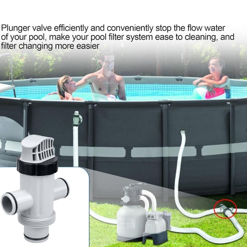 Pool Hose Plunger Valved Kit for Above Ground Swimming Pool Plunger Valved Replacement Parts for Filter Circulation