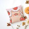 Cartoon LLulu Pig Pink Cushion Cover Iceland Washable Linen Soft  for Daily Sofa Bed Home Room Decor