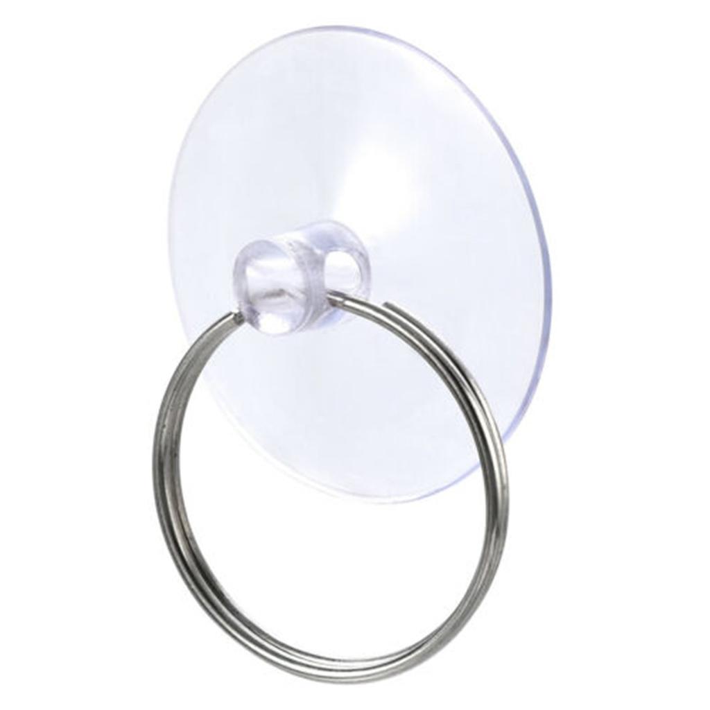10Pcs with Iron Ring Clear Suction Cups Rubber Glass Suckers 25/35/45mm Suction
