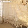 1 шт. NAPEARL в европейском стиле, роскошная ажурная вышитая полупрозрачная занавеска, коричневый тюль для гостиной, спальни, украшения окна, домашнего декора