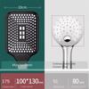 Black Adjustable Shower Head With 3 Modes Large Flow Shower Head High Pressure Water Saving Shower Faucet Bathroom Accessories