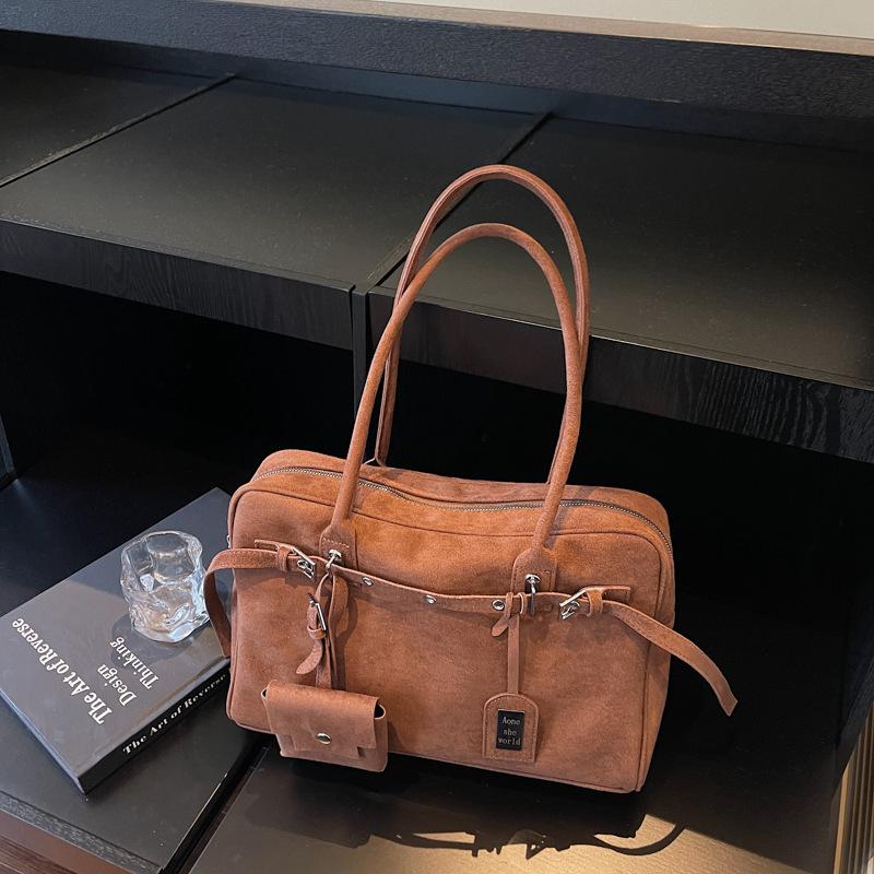 Сумка подмышку, нишевая сумка класса люкс, женская сумка высокого класса, новая трендовая ретро-сумка через плечо 2025, сумка-шоппер большой вместимости