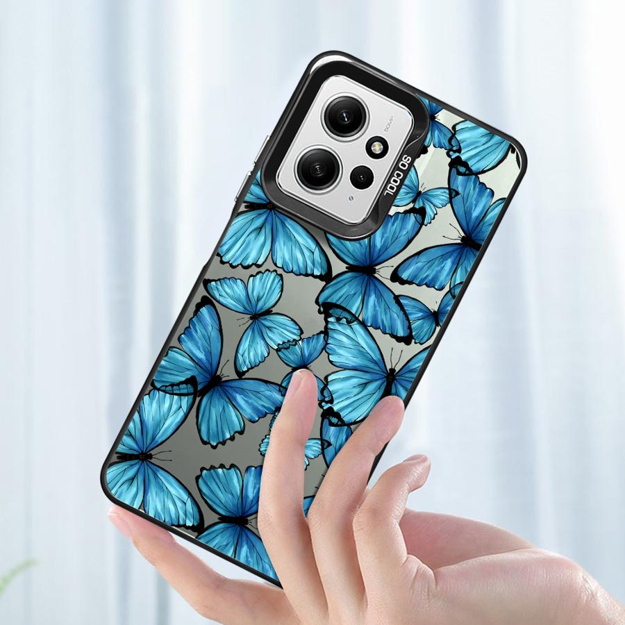 Чехол для Xiaomi Redmi Note 10Lite 10s 14 13 Pro Plus 12s 9s 11s 13 12 11 Pro Мягкий корпус Красивая синяя бабочка