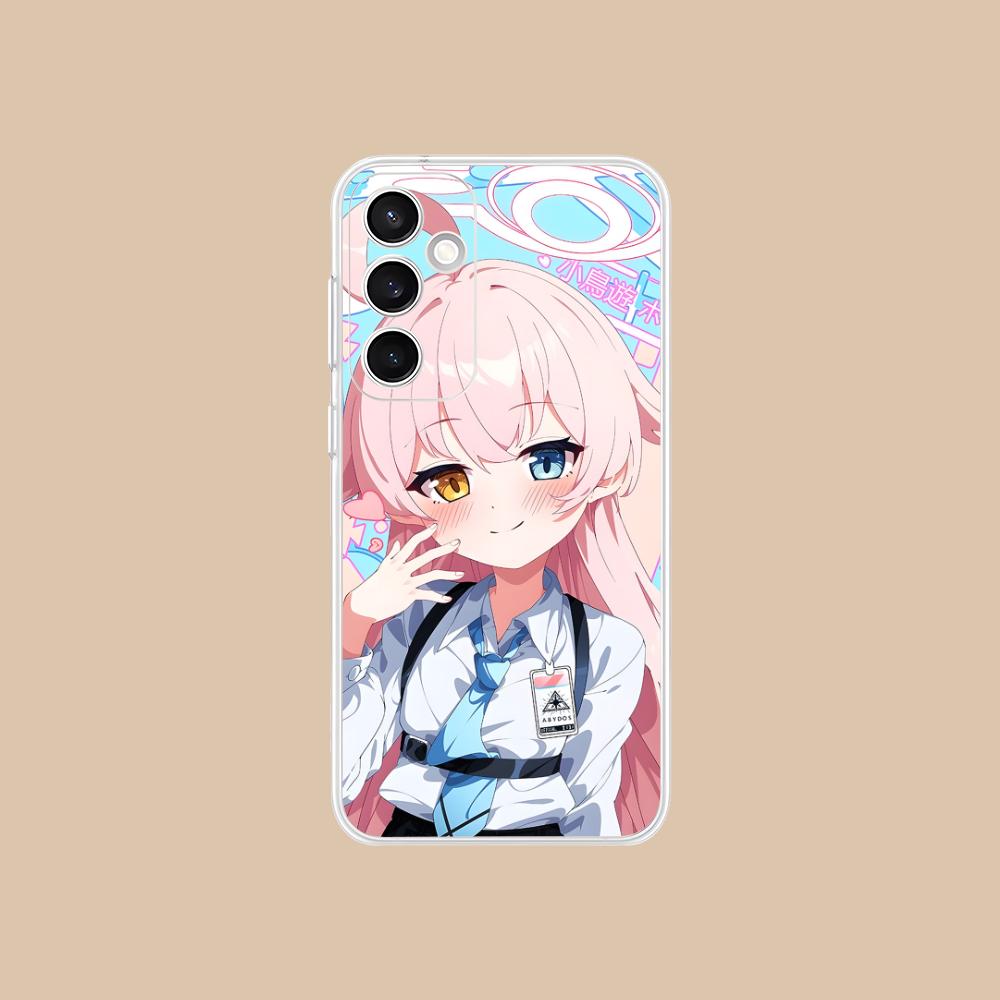 Прозрачный чехол для мобильного телефона Blue Archive Takahashi Hoshino для Samsung Galaxy S25 S24 S23 S22 S21Plus FE Ultra Цветная обложка