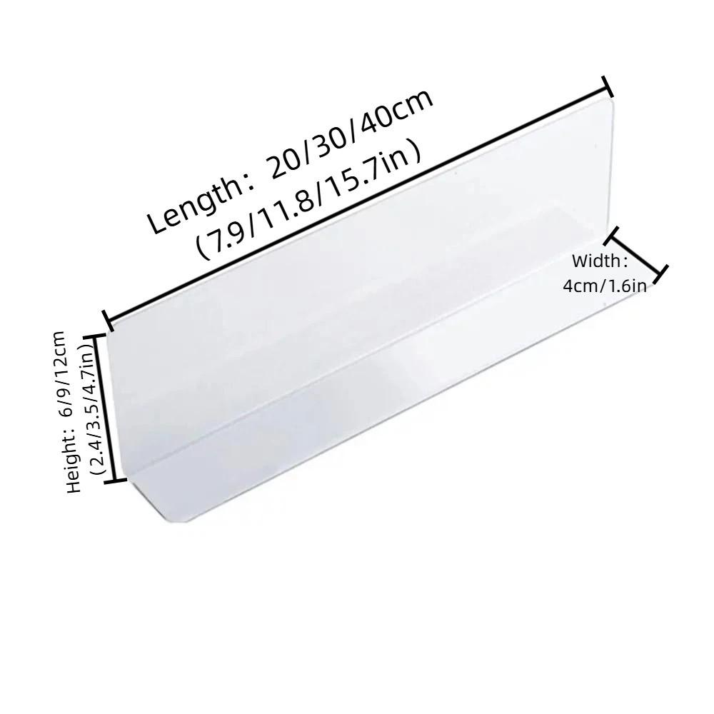 5Pcs 20/30/40cm Shelf Divider Panels Transparent Under Couch Blocker Desk Gap Barrier Storage
