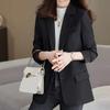 Блейзер женский весна осень элегантный модный женский рабочий деловой пиджак с насечкой