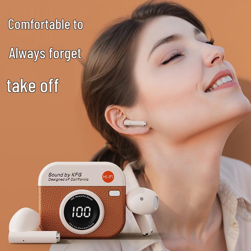 Ретро Bluetooth-наушники Q86: Полувкладыши, Шумоподавление, Для спорта, Длительное время работы от аккумулятора