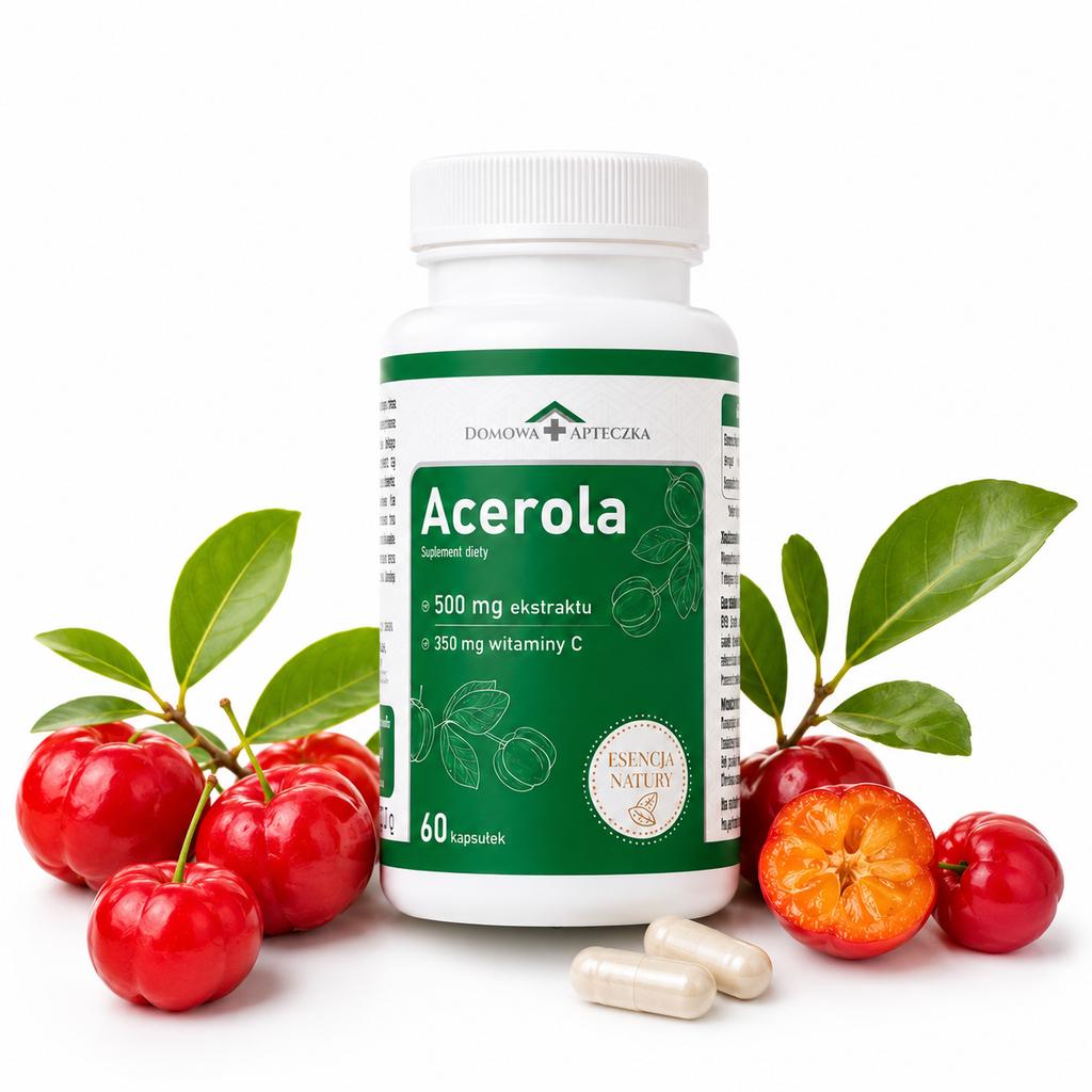 Acerola Essence of Nature 60 Capsules | 350 Mg Vitamin C | Acerola Extract 500 Mg | Immunity Support