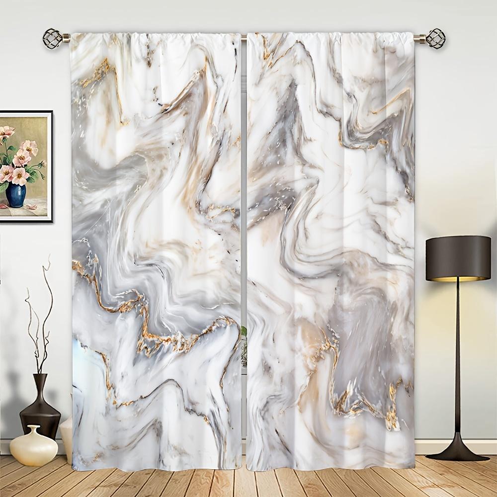 2 панели мраморная текстура напечатанные шторы оконное оформление для спальни офис кухня гостиная кабинет домашний декор люверсы сверху