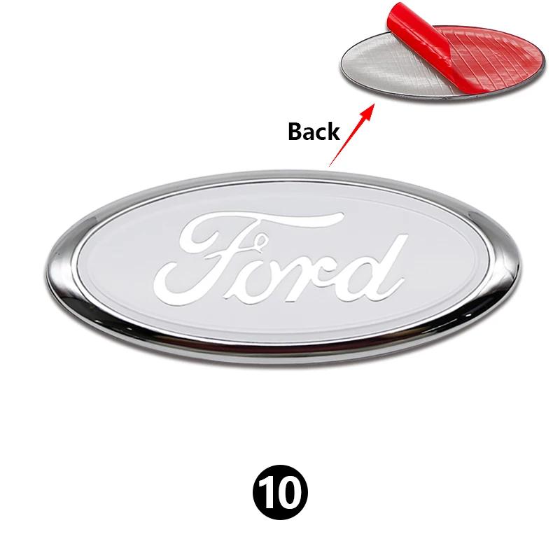 New 2026 Car Sticker 1Pc 17.5cm Car Front Rear Emblem Badge Trunk Hood Decal Sticker For Ford Edge Escape Fiesta Transit Ranger