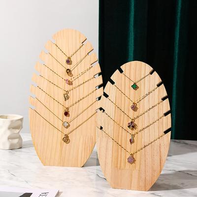 Деревянная витрина для ювелирных изделий в форме пламени, подвеска, ожерелье, стенд, органайзер, полка, держатель для хранения, витрины