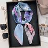 70 Elegant Literary And Artistic Small Square Scarf For Women'S Spring And Summer Thin Scarf With Professional Tooling Temperament Tied Scarf