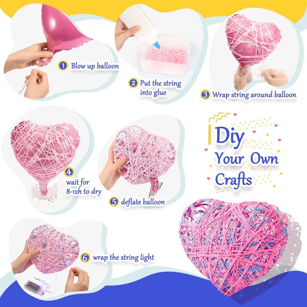 3D-ниточный художественный набор, набор для рукоделия, детские подарки для девочек для игр от 9 до 12 лет, фонари, украшения ручной работы