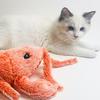 Интерактивная прыгающая игрушка для кошек в виде животных, перезаряжаемая, плюшевая игрушка в виде лобстера/кита/акулы с реалистичными звуками, активируемая прикосновением, игрушка для котят, для домашних кошек
