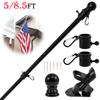 5/8,5 футов регулируемый флагшток комплект из нержавеющей стали настенный держатель для флагштока двора баннер для крыльца дома жилого