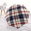 1pc Tartan Pattern Automatic Folding Umbrella - Portable Foldable Design with 8 Ribs, Durable Plastic & Iron Frame, Casual Outdoor Accessory
