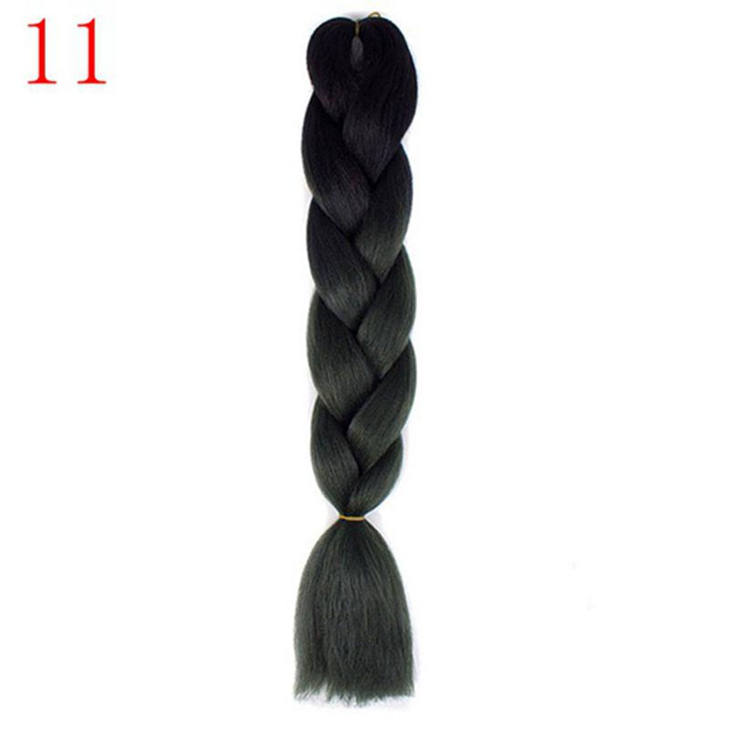 Ombre Hair Jumbo Braids Волосы Синтетические наращивания волос для женщин Розовый Красный Синий 102 Доступных цвета