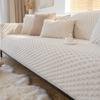 Plush Sofa Mat Towel Nordic Universal Couch Cover Non-Slip Combination Couch Cover Sofa Towel Living Room Solid Color Blanket