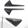 Для Tesla M 3/Y Защитная крышка боковой камеры Отделка крыла из углеродного волокна 2017-2026 Глянцевая Подходящие аксессуары для модификации автомобиля