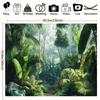 2D Lush Green Tropical Leaves Backdrop for Birthday & Wedding