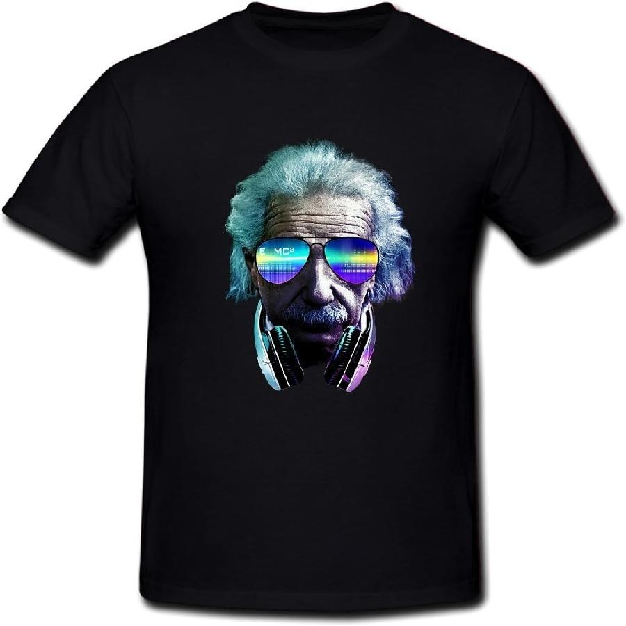 Unisex T-shirt Jasmine Men's Fashion Albert Einstein T-Shirt XL Black