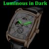 Luxury Fashion Mens Watches Luminous Square Mechanical Wristwatch Hollow Skeleton Business Waterproof Male Automatic Watch Men