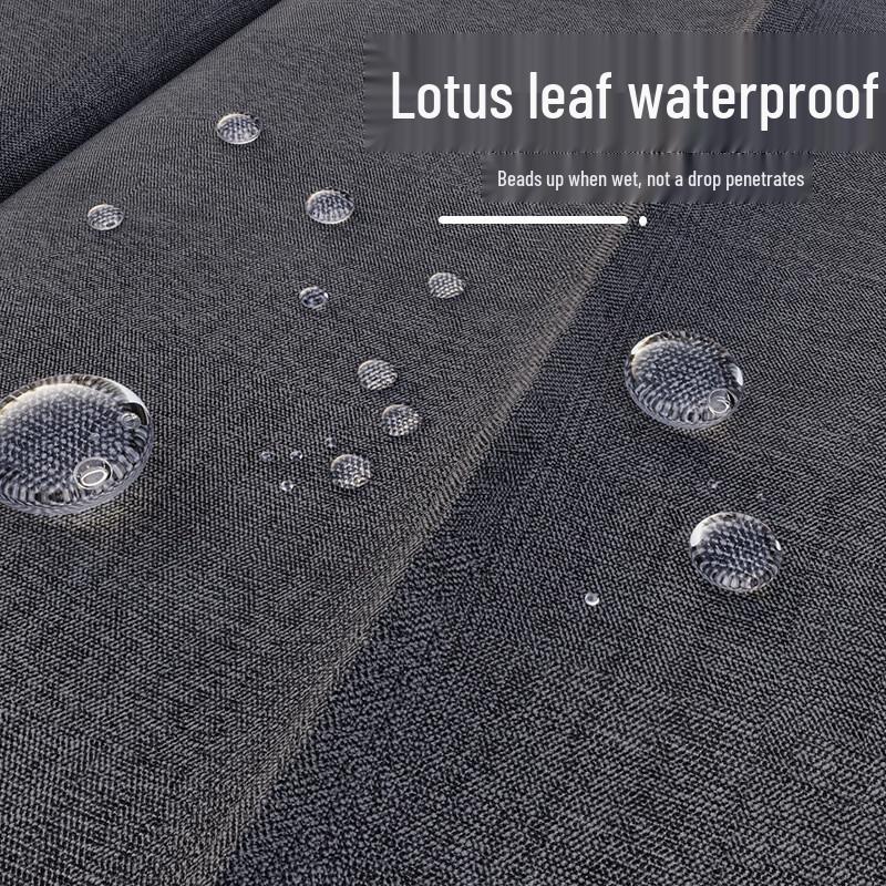 Imitation Linen Foldable Shower Curtain