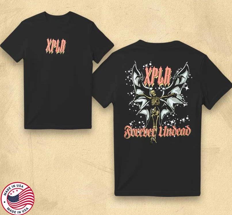 Футболка XPLR Forever Undead | Темная уличная футболка с принтом | Унисекс