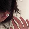 "Autumn Winter Snowflake Zircon Ear Clip: Elegant and Luxurious Ear Clip for a Festive, No-Piercing Required Look"