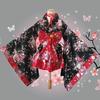 Костюм для косплея Костюм для танца Сенбонзакура Наряд для выступлений Тяжелое кимоно с цветами вишни Наряд горничной