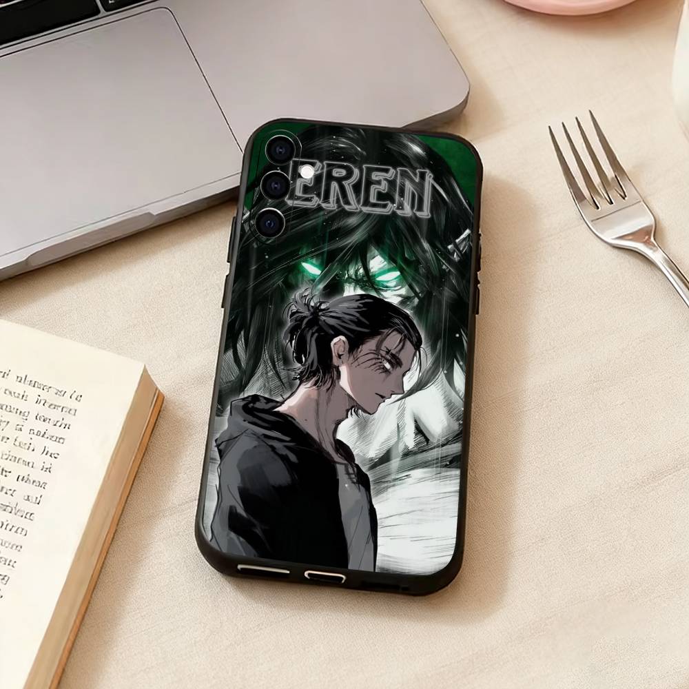 Hot Anime A-Attack On-n Titan Yeager Phone Case Black Silicone Soft For Samsung Galaxy A73,A72,A71,A70,A53,A52,A51