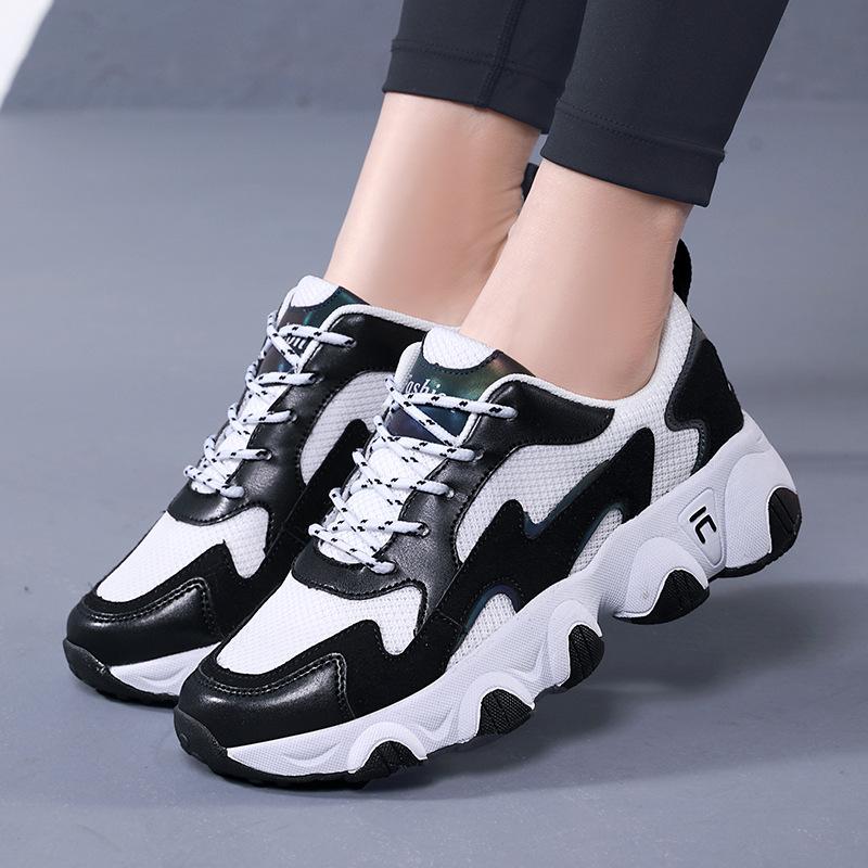 Брендовые сетчатые дышащие кроссовки для папы, женские, новинка 2024 года, повседневные, удобные, с мягкой подошвой, на танкетке, спортивные кроссовки для бега