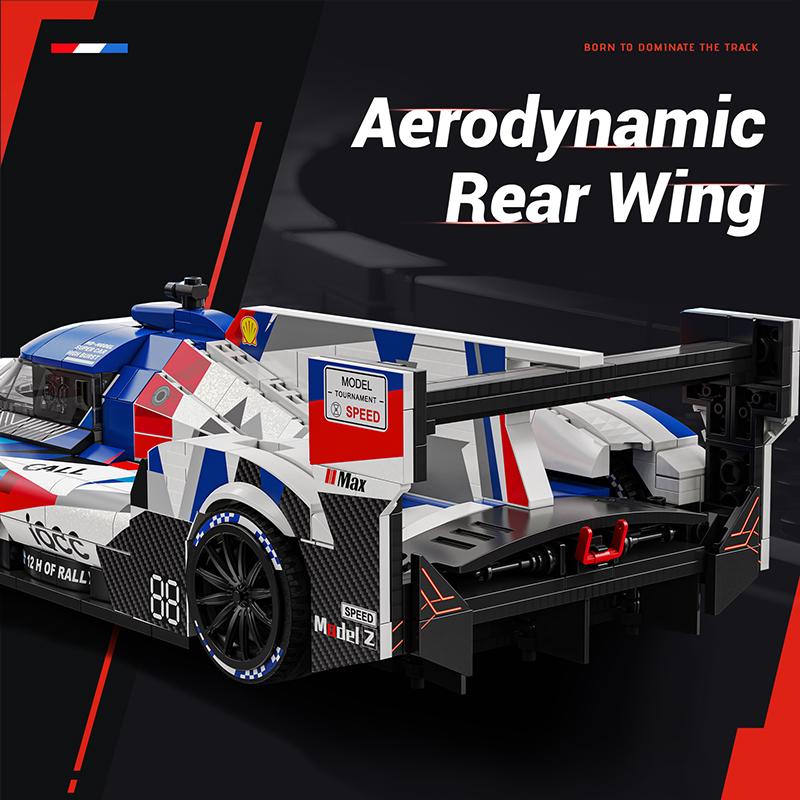 Eikee MOC Городской Гоночный Автомобиль Пламя Модель Строительные Блоки 16 Сеток Спортивный Автомобиль Кирпичики Игрушка для Детей Подарок на Фестиваль