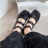 Misty Diary~ Double-breasted One-word Buckle with Pig's Trotters Split-toed Shoes Mary Jane Single Shoes Women
