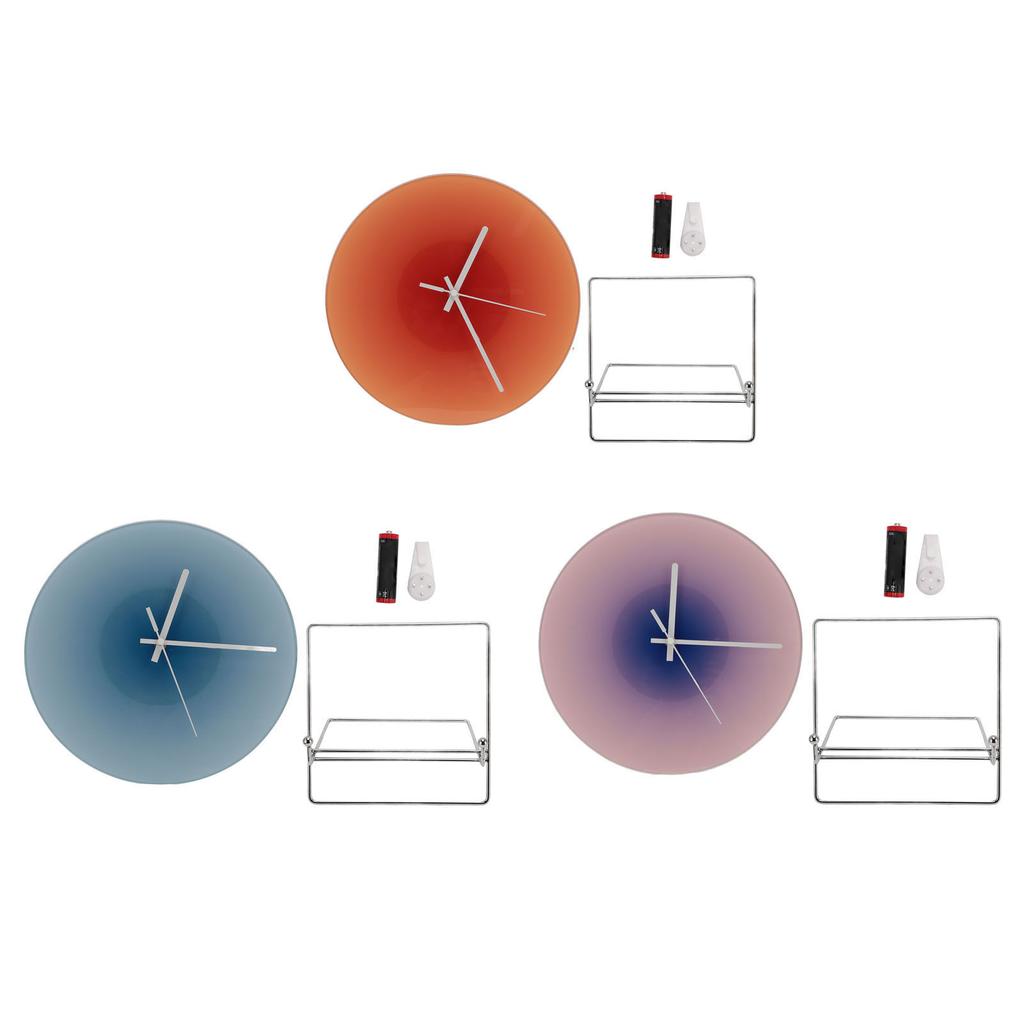 Кварцевые настенные часы 12 дюймов на батарейках Стеклянные Бесшумные Круглые настенные часы для гостиной кухни Cla