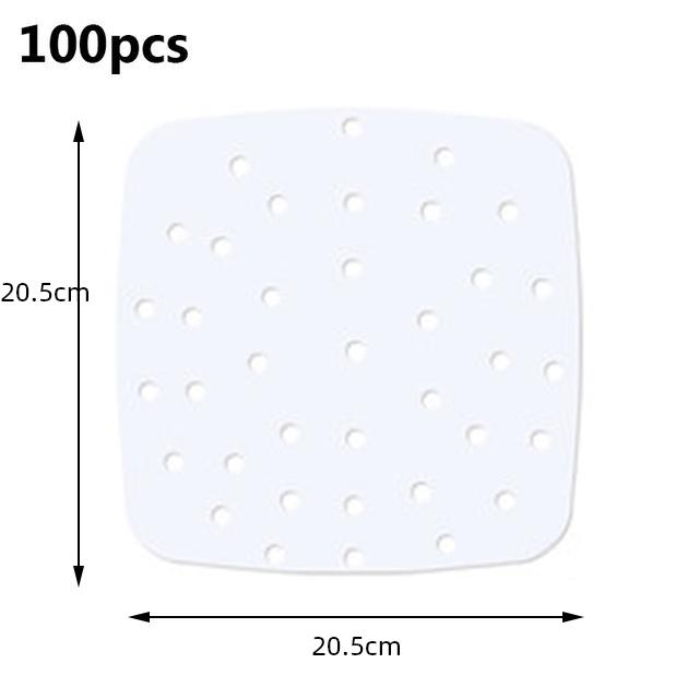 100 шт./пакет, вкладыши для пароварки, перфорированная бумага из древесной массы премиум-класса, антипригарный коврик для корзины для пропаривания, посуда для выпечки для кухни