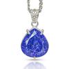 CERTIFIED 54 Ct Natural Sapphire 925 Sterling Silver Purple Pear Cut Pendant AI-111-NS