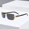 1 Pc Fashionable Trendy Frameless Rectangular Personalized Sunglasses for Daily Life