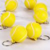 Creative Cartoon Sports PU Ball Keychain Simulated Mini Ball Keyring Pendant Boyfriend Gift Souvenir Novelty Toy Ornament Rugby Baseball Basketball
